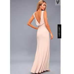 LULUS BLUSH PINK BACKLESS MAXI DRESS
